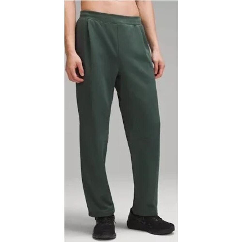 Lululemon Mens M Fleece Train Track Pant Dark Fir Green M5AUXS